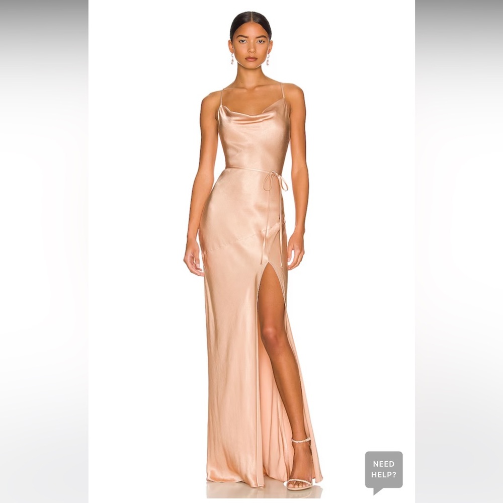 Shona Joy La Lune Bias Cowl Maxi Dress in Desert Rose